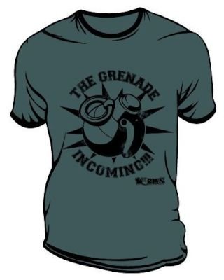 Worms Grenade Incoming!!! Mens T-Shirt Image