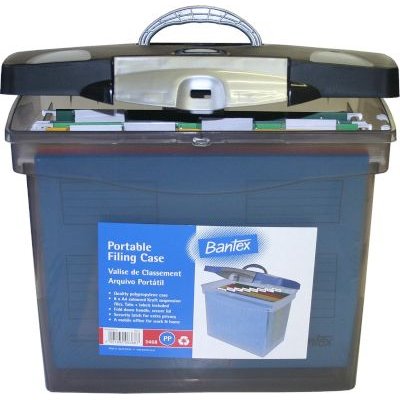Bantex B3468 A4 Portable Suspension File Case (Black) Image