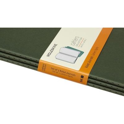 Moleskine Myrtle Green Extra Large Ruled Cahier Journal (Set of 3