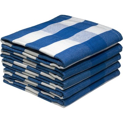 Bunty's Kitchen Towel - Design 2110 - 048x071cms - (05 Pc Pack) - Big Stripes - Victoria Blue Image