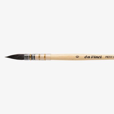 Da Vinci 418 # 0 Quill Russian Squirrel Watercolour Brush - Short Handle Image