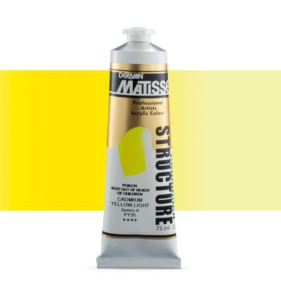 Derivan Matisse Structure Acrylic Paint (75ml Tube)(Cadmium Yellow Light) Image
