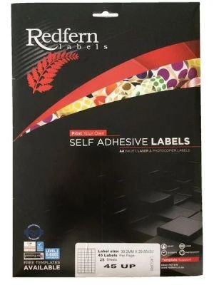 Redfern 45up labels for Product Barcodes Image