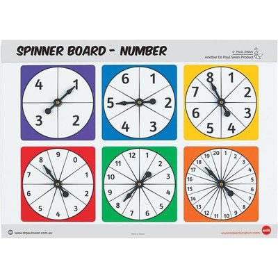 EDX Education Spinner Board - Numbers Image
