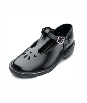 Buccaneer Original Baby Doll Black School Shoe - Girls (Size: 4) Image