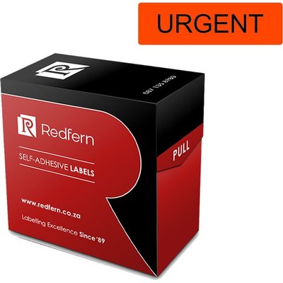 Redfern Self Adhesive Account Instruction Label Value Pack (5 Pack)(25 Labels Per Box)(Urgent) Image