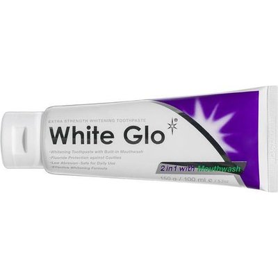 White Glo 2in1 Whitening Toothpaste with Mouthwash (100ml) Image