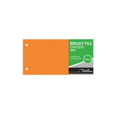 Treeline Bright File Divider - Orange (230x120mm)(Pack of 50) Image