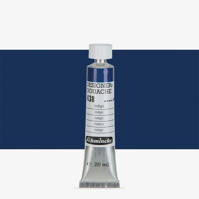 Schmincke Designers Gouache Paint - Indigo 438 (20ml) Image