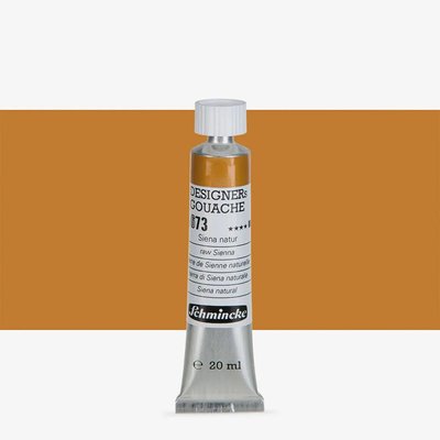 Schmincke Designers Gouache Paint - Raw Sienna 673 (20ml) Image