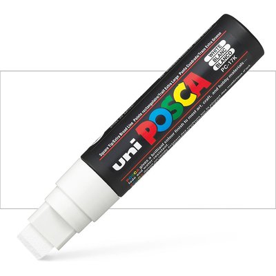 Uni Posca Marker PC-17K - 15mm Extra Broad Chisel Tip (White) Image