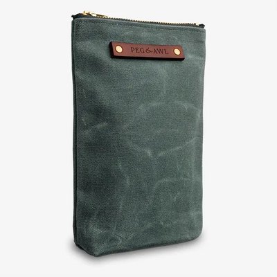 Peg and Awl "The Scribbler" Canvas Stationary Pouch - #3 (Slate) Image