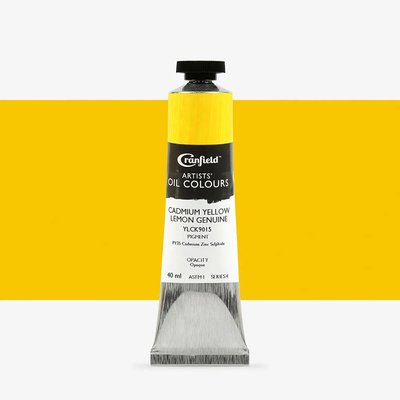 Cranfield Artists' Oil Paint - Cadmium Yellow Lemon Genuine (40ml) Image