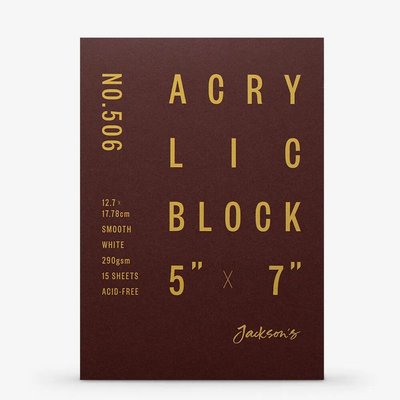 Jackson's Acrylic Paper Block (290gsm)(15 Sheets)(13x18cm) Image