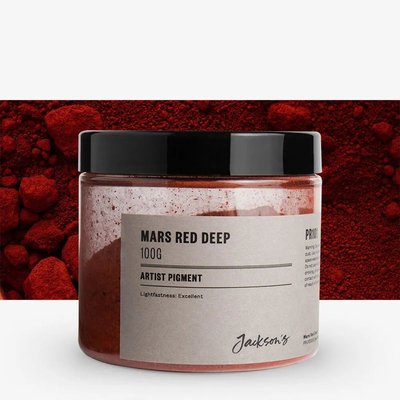 Jackson's Artist Pigment - Mars Red Deep (100g in 200ml Jar) Image