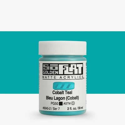 Golden SoFlat Matte Acrylic Paint - Cobalt Teal (59 ml) Image