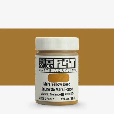 Golden SoFlat Matte Acrylic Paint - Mars Yellow Deep (59 ml) Image