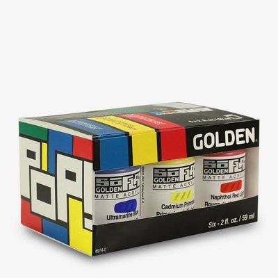 Golden SoFlat Matte Acrylic Paint Set - Pop (6 Colours) Image