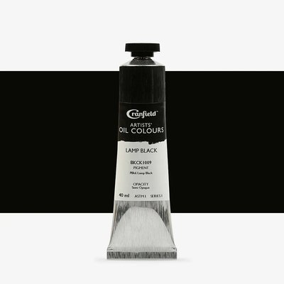 Cranfield Artists' Oil Paint - Lamp Black (40ml) Image