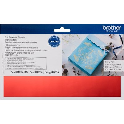 Brother ScanNCut Foil Transfer Sheets - Red (100 x 200mm)(4 Sheets) Image