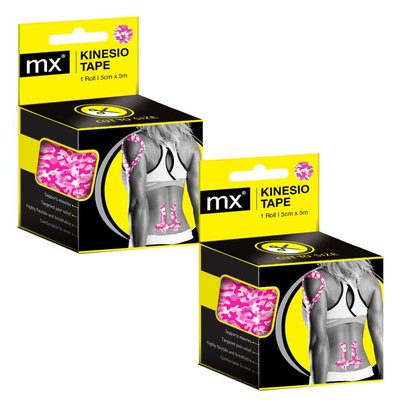 MX Kinesio Tape (5cm x 5m)(Pink Camo)(Pack of 2) Image