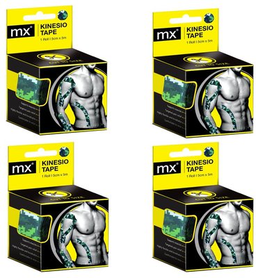 MX Kinesio Tape (5cm x 5m)(Green Cmo)(Pack of 4) Image