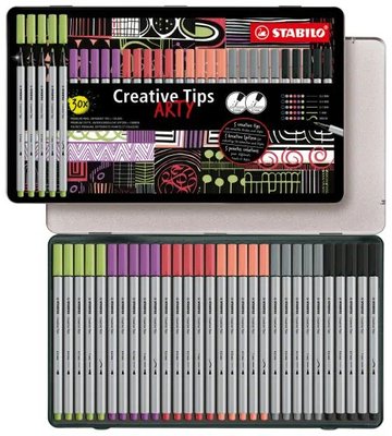 Stabilo Creative Tip Multi-Liners - Pastel (30 Pack) Image