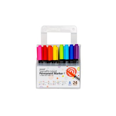 Monami SigmaFlo 122 Fine Point Permanent Marker Set (Box of 24) Image
