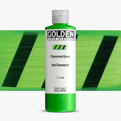 Golden Fluid Acrylic Paint - Fluorescent Green V (237 ml) Image