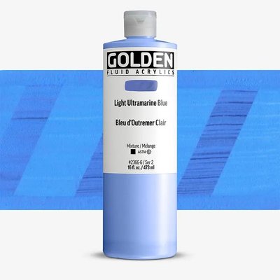 Golden Fluid Acrylic Paint - Light Ultramarine II (473 ml) Image