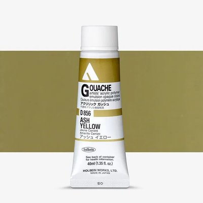 Holbein Acrylic Gouache Paint - Ash Yellow (40 ml) Image