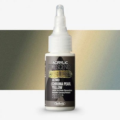 Holbein Iridescent Acrylic Paint - Chroma Pearl Yellow (30 ml) Image
