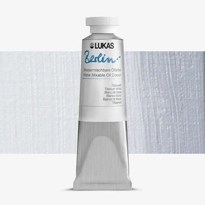 Lukas Berlin Water-Mixable Oil Paint - Titanium White (37 ml) Image