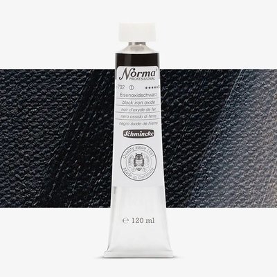 Schmincke Norma Traditional Artist' Oil Paint - Black Iron Oxide (120 ml) Image