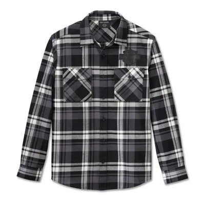 Men's Bar & Shield Flannel Shirt - Plaid - M Image