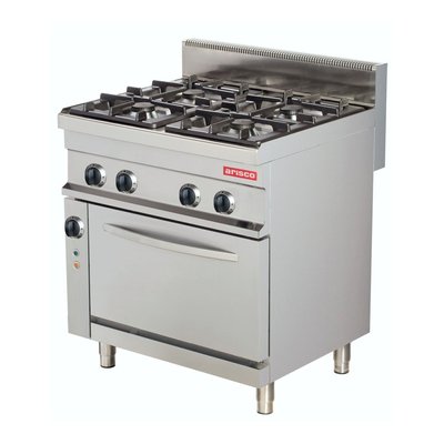 4 Burner Gas Cooker With Electric Convection Oven Image