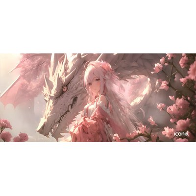 Iconix Full Desk Gaming & Office Mouse Pad (Dragon Whisperer)(XL) Image