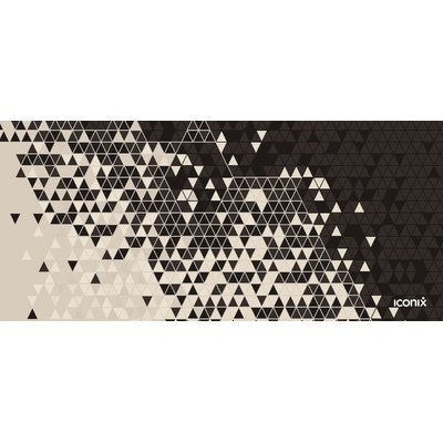 Iconix Full Desk Gaming & Office Mouse Pad (Black & White Prisms)(XL) Image