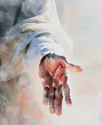 DIY Paint by numbers - 40x50cm - Hand of Jesus Image