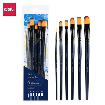 Deli Finenolo 6-Piece Acrylic Brush Set Image