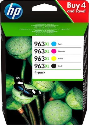 HP 963XL Original Black and Tri Colour Combo Pack Ink Cartridge Image