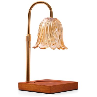 Candle Warmer Lamp - Adjustable Height & Dimmer, Timer & Dimmer 2 Bulbs - Gold Image