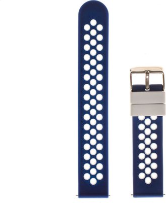 Épique Silicone Two-Tone Small Hole Watch Strap – Garmin Vivofit 1 & Vivofit 2 (Black and Blue) Image