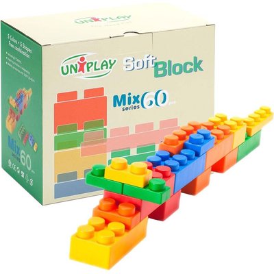 Greenbean Early Years - Mixed Jumbo Soft Blocks (60 Pieces) Image