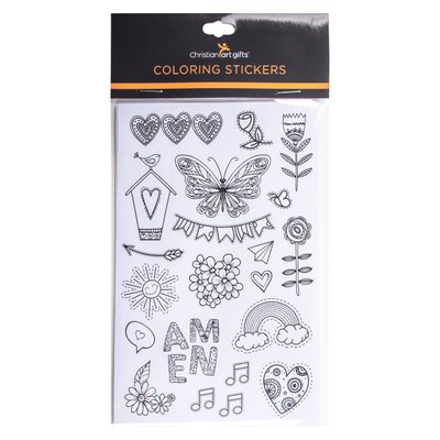 Coloring Stickers For Bible Journaling Set Of 6 Sticker Sheets Image