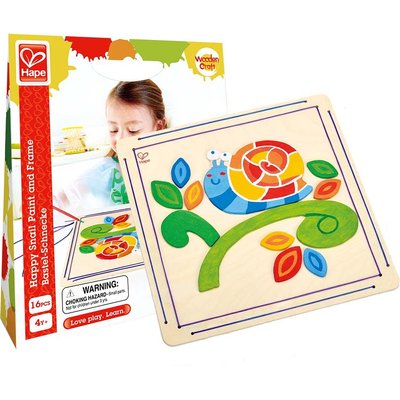 Hape Paint and Frame Wooden Happy Snail (16 Pieces) Image