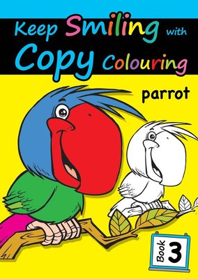 Keep Smiling With Copy Colouring: Parrot Image