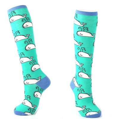 Women's Knee Socks - Whales Image