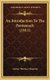 An Introduction To The Pentateuch (1911) (Hardcover): Arthur Thomas Chapman
