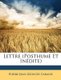 Lettre (Posthume Et Inedite) (French, Paperback): Pierre Jean Georges Cabanis